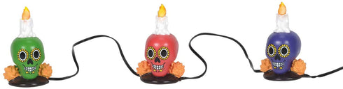 Department 56 Village Collection Accessories Halloween Day of The Dead Luminaries Lit Figurine Set, 1.75 Inch, Multicolor