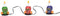 Department 56 Village Collection Accessories Halloween Day of The Dead Luminaries Lit Figurine Set, 1.75 Inch, Multicolor