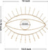 Urban Deco Eye Shaped Wall Mounted Jewelry Organizer Mirror with 7 Necklace Hooks, Evil Eye Mirror Wall D©cor, Metal Jewelry Holder Gold Necklace Holder Organizer