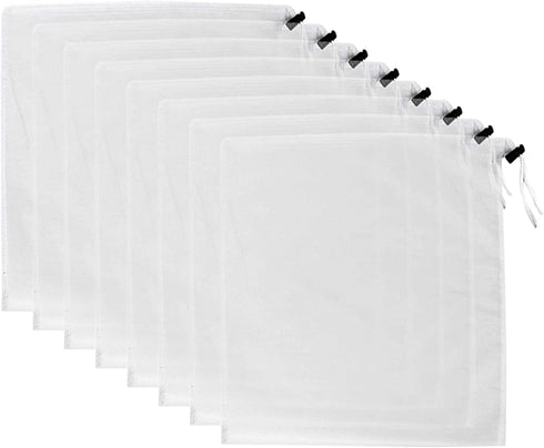 Freehawk Nylon Straining Bag Fine Mesh Food Strainer Bag Reusable Strain Tea Pulp Juice Food Nut Milk Filter Bag(15.7 x 15.7, 8 Packs)
