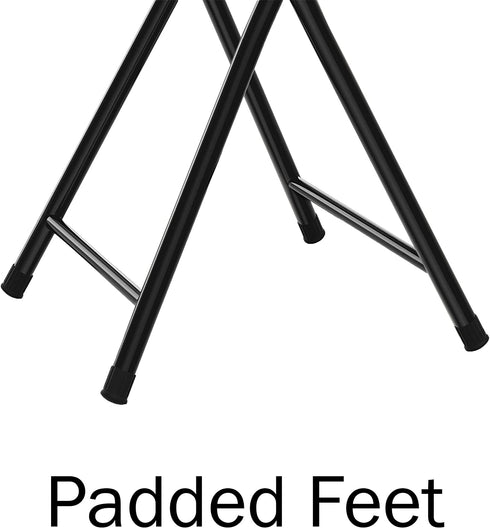 Lavish Home Folding Stool, 18", Black
