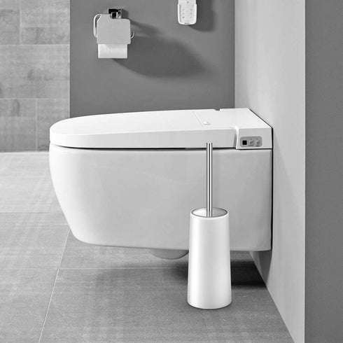 IXO Toilet Brush and Holder, 2 Pack Toilet Brush with 304 Stainless Steel Long Handle, Toilet Bowl Brush for Bathroom Toilet-Ergonomic, Elegant, Durable(Upgraded)