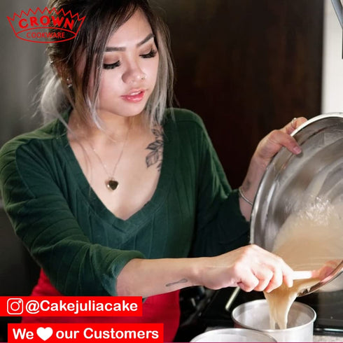 Crown Cake Pans 4 inch Round, 3" Deep, Set of 2, Heavy Duty, Fully Straight Sides, Even-Heating, Made in Canada