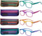 EYEGUARD 4 Pack Reading Glasses for Women Fashion Colorful Gradient Readers