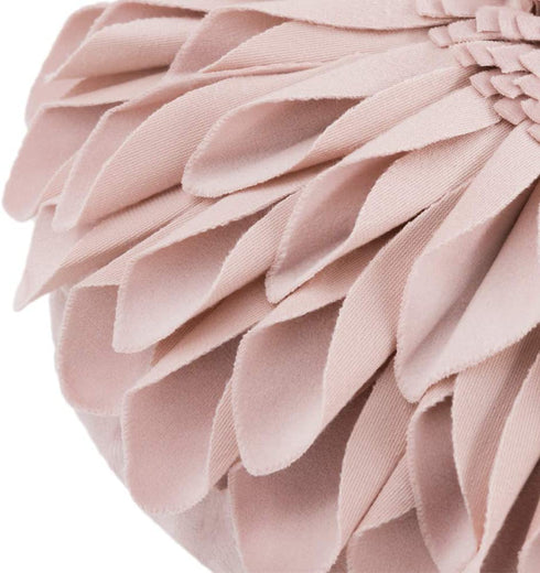 JWH Handmade 3D Sunflower Throw Pillow Covers Aesthetic Flower Soft Velvet Accent Pillow Cases Decorative Round Cute Cushion for Couch Bed Bedroom Living Room Farmhouse Decor Shams 12 Inch Rose Gold