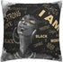 Inspirational Quotes Afro Black Art Pillow Covers Cases African American Pillows Decorative Throw Pillows Blcak and Gold Pillow Cases 18x18 in