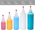 BENECREAT 20 Pack 2oz Plastic Squeeze Dispensing Bottles with Red Tip Caps - Good For Crafts, Art, Glue, Multi Purpose