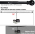 Curtain Rod,1 Inch Adjustable Black Curtain Rods for Windows 34" to 68",Stainless Steel Single Curtain Rod Set with Brackets for Bedroom Kitchen Window ?Black?