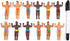 NPW Classic Themed Reuseable Glass Drink Markers, 12