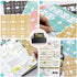 OWLKELA - 48 Pieces Self-Adhesive Month Stickers, Adhesive Tabs Designer Accessories Monthly Tabs Planner Stickers Decorative, Planner Tabs for Journal and Notebook