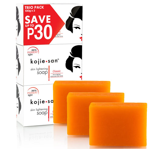 Original Kojie San Facial Beauty Soap - 100g - Guaranteed Authentic (3, 100 Gram Kojie San Soap Bars)