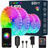 Led Strip Lights,60ft Led Light Strip Music Sync Color Changing RGB Led Strip Built-in Mic,Bluetooth App Control LED Tape Lights with Remote,5050 RGB Rope Light Strips