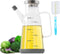 Olive Oil Dispenser Bottle - NISVDID Cooking Oil Dispenser Bottle with Drip Free Spout and Non Slip Trivet for Salad, Barbecue, Grill (18.6OZ/ 550ML)