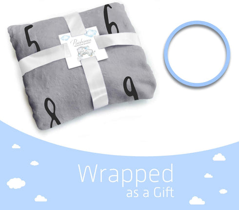 Paishanas Baby Monthly Milestone Blanket | Boy | Girl | Super Soft Premium Fleece | Monthly Blanket | Elephant | Photo Props for Newborn | Photography Backdrop 60" x 40"
