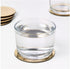 IKEA Glattis Coasters With Holder Brass Color 6 pack Size 3" 503.430.05