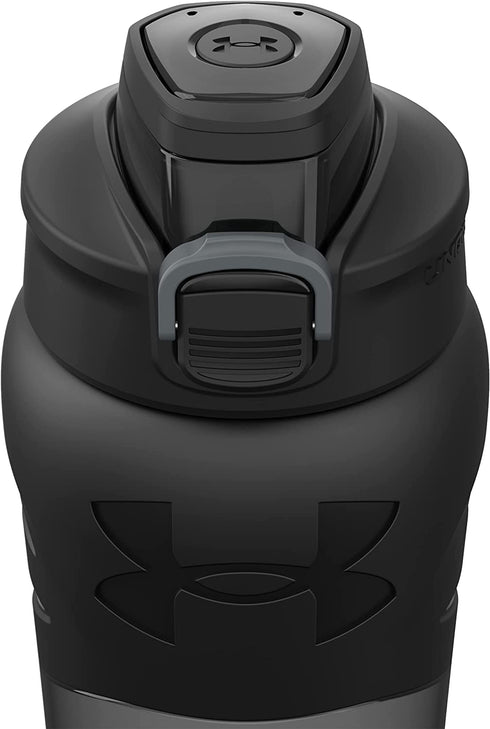 Under Armour 18oz Grip Water Bottle, Pro Lid Cover, Silicone Body Grip, Shatter Proof, Stain & Odor resistant, Good for Kids, All Sports, Baseball, Basketball, Football