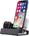 Charging Station for Apple Products,3 in 1 Aluminum Charging Stand for Apple Watch iPhone Airpods iWatch Series SE 8 7 6 5 4 3 2 1 Docking Station Holder Charger Stand with Nightstand Mode- Gray