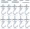 Glarks 10 Sets/40Pcs 1.5 Inch Heavy Duty Swag Hook Ceiling Hook with Steel Bolts and Toggle Wings for Ceiling Installation Cavity Wall Fixing, White Enamel Finish