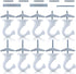 Glarks 10 Sets/40Pcs 1.5 Inch Heavy Duty Swag Hook Ceiling Hook with Steel Bolts and Toggle Wings for Ceiling Installation Cavity Wall Fixing, White Enamel Finish