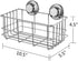 SANNO Suction Cup Shower Caddy Bath Wall Shelf, Deep Bathroom Basket Large Shower Caddy Bath Organizer Kitchen Storage Basket for Gel Holder Bathroom Storage Shampoo, Conditioner -Stainless Steel