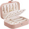LATIT Small Jewelry Box for Women Girls,Portable Travel Mini Jewelry Organizer Box PU Leather Travel Jewelry Organizer Case Jewelry Holder Display for Ring Earrings Necklace Bracelet Bangle/Pink