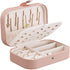 LATIT Small Jewelry Box for Women Girls,Portable Travel Mini Jewelry Organizer Box PU Leather Travel Jewelry Organizer Case Jewelry Holder Display for Ring Earrings Necklace Bracelet Bangle/Pink