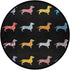 Dog Cat Pet Doormat Dogs Dachshund Round Floor Mat Washable Non-Slip Indoor Outdoor Area Rug for Bedroom Living Room Home Decor 36"