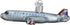 Old World Christmas 46065, Trains, Helicopters, Boats and Trucks Glass Blown Ornaments for Christmas Tree Passenger Plane, Glitter Gray
