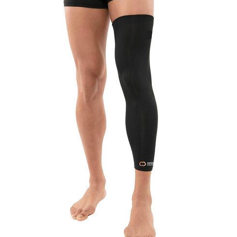 Copper Compression Leg Compression Sleeve - Copper Infused Knee Stabilizer Brace for Running, Meniscus Tear, ACL, MCL, Arthritis, Joint Pain Relief. Thigh & Calf Support. Fit for Men & Women - M