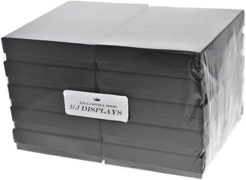 10 Pack Cotton Filled Matte Black Color Jewelry Gift and Retail Boxes 5.25 X 3.75 X 1 Inch Size by R J Displays