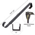 Pack of 2 Wreath Hanger,Adjustable Wreath Hanger for Front Door from 14.9 to 25 Inch,20 lbs Larger Door Wreath Hanger Christmas Wreaths,Black