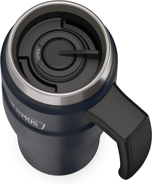 THERMOS Stainless King Vacuum-Insulated Travel Mug, 16 Ounce, Matte Blue