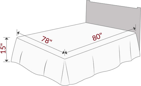 Mellanni White Bed Skirt King Size - Bed Frame and Box Spring Cover - 15-Inch Tailored Drop Pleated Dust Ruffle - Luxury Bedding - Easy Fit, Wrinkle, Fade, Stain Resistant - 1 Bedskirt (King, White)