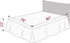 Mellanni White Bed Skirt King Size - Bed Frame and Box Spring Cover - 15-Inch Tailored Drop Pleated Dust Ruffle - Luxury Bedding - Easy Fit, Wrinkle, Fade, Stain Resistant - 1 Bedskirt (King, White)
