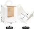 White Cupcake Boxes,50pcs Single Cupcake Carrier with Window Insert and Handle Kraft Pastry Containers Muffins Cupcake Carriers for Bakery Wrapping Party Favor Packing Treat Box