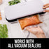 Gorilla Grip Airtight Vacuum Sealer Bags, 2 Pack, 6x Fresher Food, Pack A Meal Saver, Leakproof, Puncture Resistant, Prevents Freezer Burn, for Sous Vide, Microwave and Dishwasher Safe, 8 IN x 50 FT