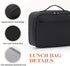 Pretty Jolly Kids Insulated Lunch Box Mini Cooler Bag for Men & Women,Ideal Size Lunch tote for Girls & Boys,Reusable Lunchbox for Packing Hot or Cold Snacks for Work,School,Picnic (Black)