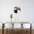 White,Grey,Black and Red Irregular Geometric Wall Clock Waterproof Decorative Clocks Durable Round Wall Clock Lightweight Clock with Roman Numeral Hands for Living Room Classroom Patio Bedroom