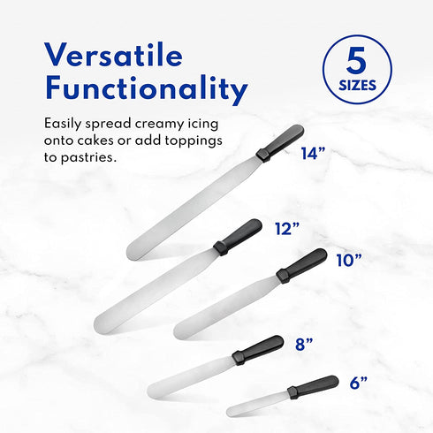 New Star Foodservice 38125 Straight Icing Spatula, 14-Inch Blade, 19-Inch Overall, Silver