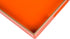 MAONAME Orange Serving Tray with Handles, Modern Decorative Tray for Coffee Table, Plastic Rectangular Tray for Ottoman, Bathroom, Decor, 15.75 x 10.2 x1.57