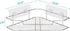 AmazerBath Corner Shower Caddy with Hooks, Adhesive Shower Shelf Stainless Steel, Shower Organizer Wall Mounted for Bathroom, Kitchen, Toilet, Chrome, 2 Pack