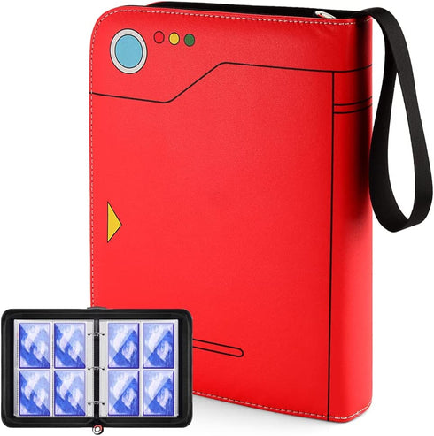 Tombert TCG Binder Compatible with PTCG, 4 Pocket Trading Card Album Folder, Holds Up To 400 Cards.