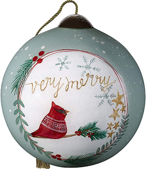 Precious Moments Cardinal with Merry Message Ornament, Multi