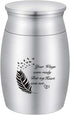 3 Inches Small Keepsake Urn for Human Ashes Aluminum Mini Cremation Urns Memorial Ashes Urn Miniature Burial Funeral Urns for Sharing Ashes Mini Keepsake Urn-Your Wings were ready But my Heart was not