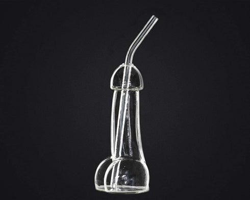Last Night Out Bachelorette Glasses set of 4, Funny Novelty Glasses with Borosilicate Straws and a Funnel, Great Cocktail Glass for a party - Gift for your BFF Best Friend