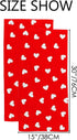 Vantaso Bath Hand Towels Set of 2 Valentine's Day Love Heart Red White Soft and Absorbent Washcloths Kitchen Hand Towel for Bathroom Hotel Gym Spa