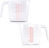 Drizom Measuring Cups Set , Good Grips 3-Piece Measuring Cup Set of BPA-free Stackable Clear Heat-resistant Plastic with Unique Plug-in Nested Design Handle and Multiple Angled Measurement Scales
