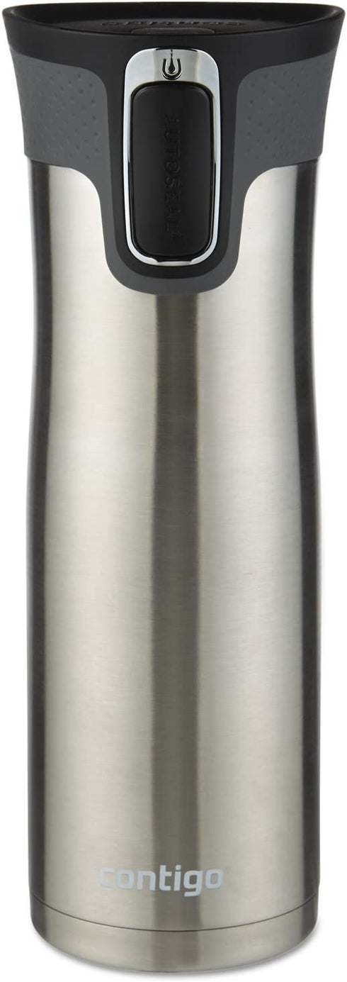Contigo Autoseal West Loop Vacuum-Insulated Travel Mug, 20 Oz, Stainless Steel