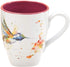 DEMDACO Dean Crouser Hummingbird Watercolor Red On White 16 Ounce Glossy Stoneware Mug With Handle