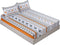 MAG Colorful Bohemian Bed Sheet Retro Orange Printed Microfiber Bedding Sheet Set with1 Fitted Sheet and 2 Pillow Shams , 12 Deep (Queen, Orange)